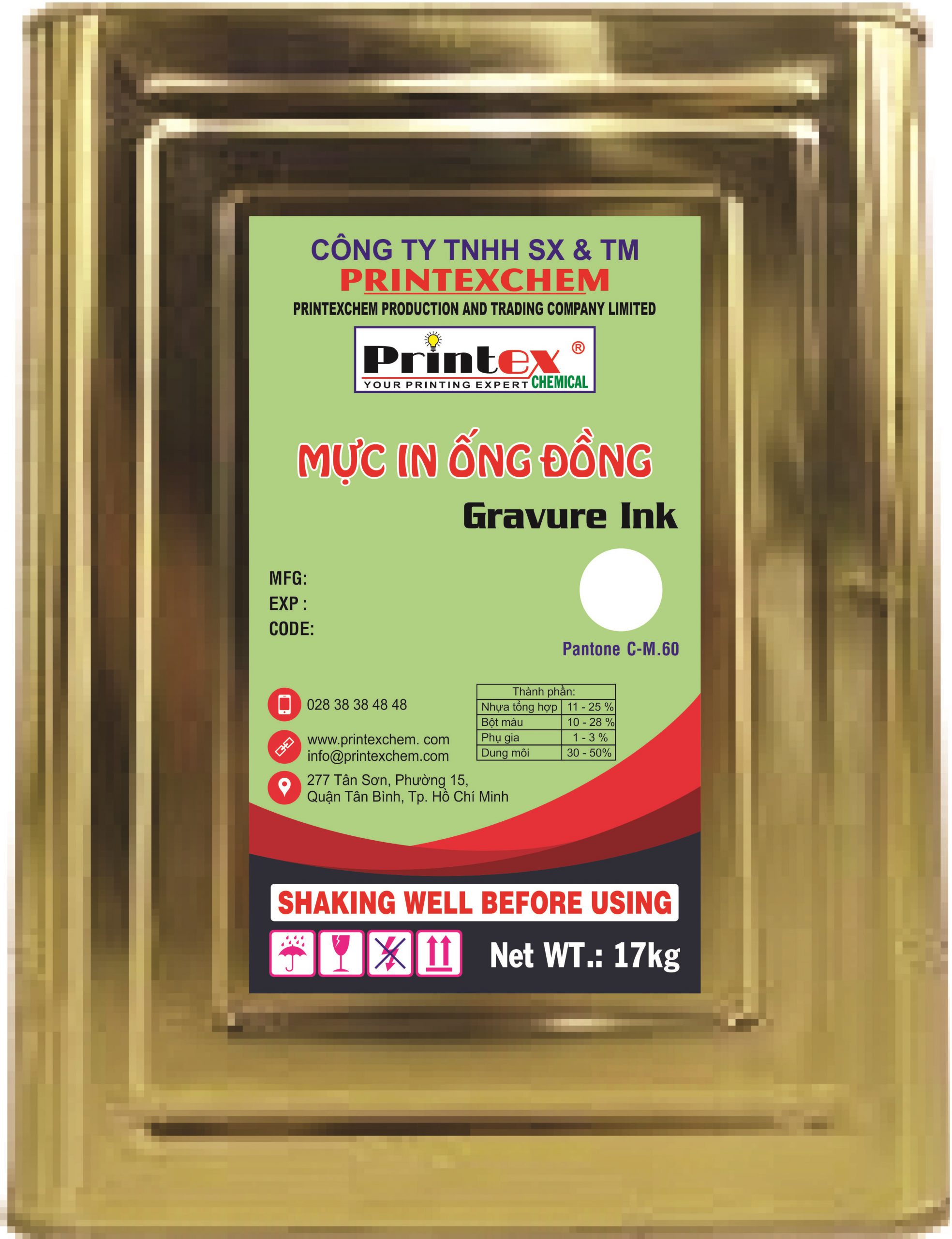 Thung Muc In Ong Dong Pantone C M,60